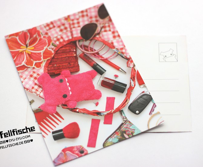 Fellfische - Hand Bag Pink Postcard